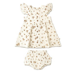 Organic Button Flutter Dress - Bohemia