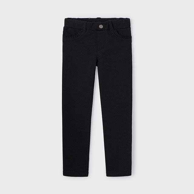 Girls Black Pull-on Pants