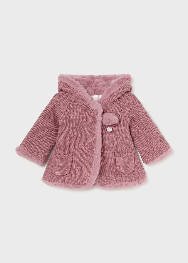 Pink Pompom Cardigan