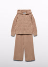 Camel Knit Pants and Hoodie Set