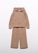 Camel Knit Pants and Hoodie Set