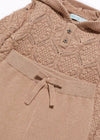 Camel Knit Pants and Hoodie Set