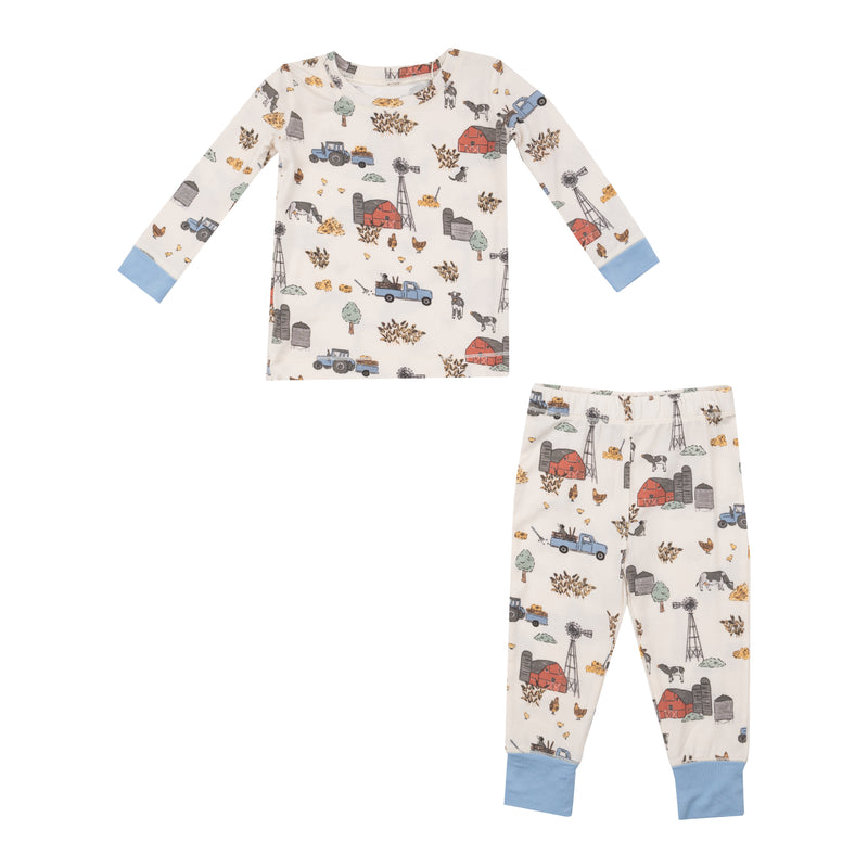 Blue Hay Farmer Long Sleeve Pajamas