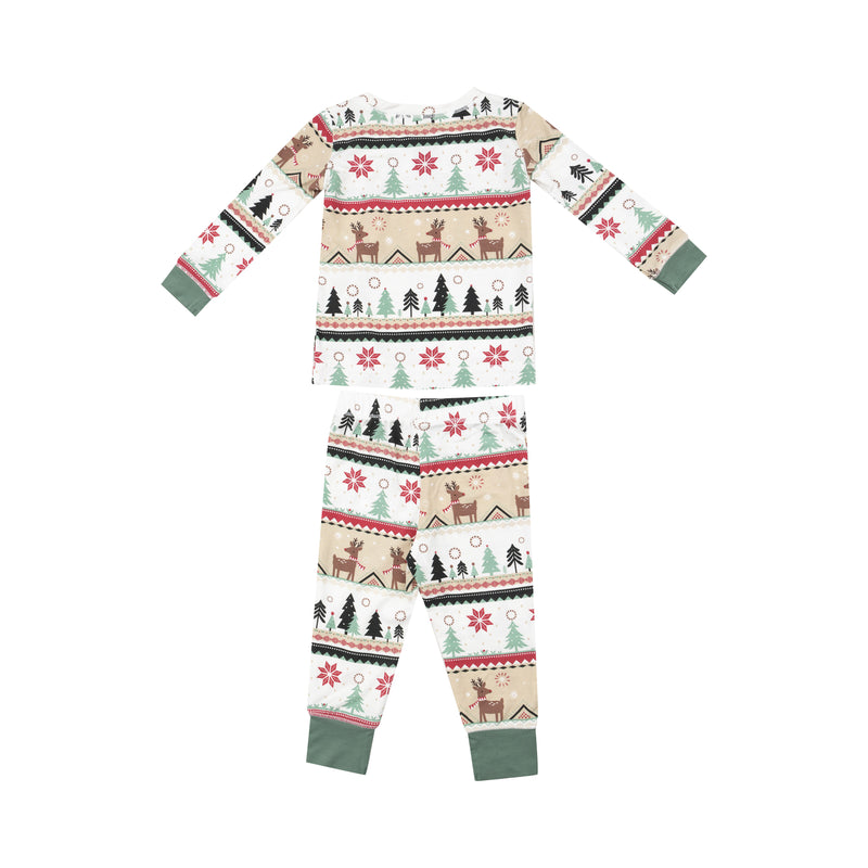 Reindeer Fair Isle Long Sleeve Pajamas