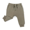 Olive Organic Fleece Jogger Pants