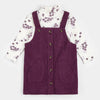 Plum Corduroy Overall Dress Set