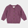 Purple Sweater Knit Cardigan