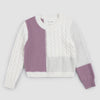 Elderberry Color Blocked Knit Sweater