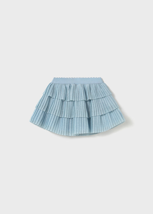 Sky Pleated Tulle Skirt