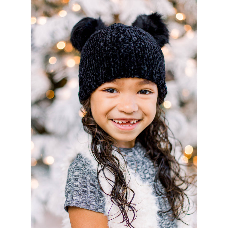 Midnight Chenille Beanie Hat Baby & Kids