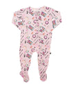 Aurora Ruffled Zippered Footie