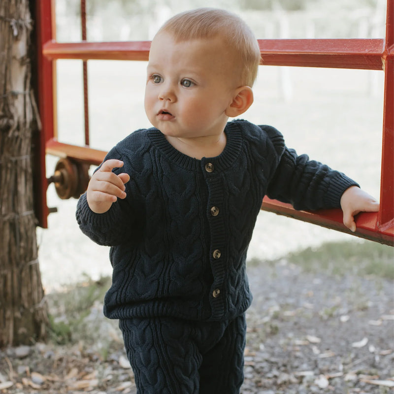 Dress Blues Sweater Knit Cardigan