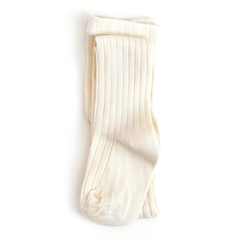 Ribbed Knit Tights - Ivory