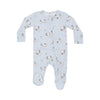 Gray Elephants 2 Way Zipper Footie