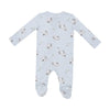 Gray Elephants 2 Way Zipper Footie