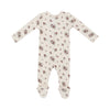 Misty Rose Floral 2 Way Zipper Footie