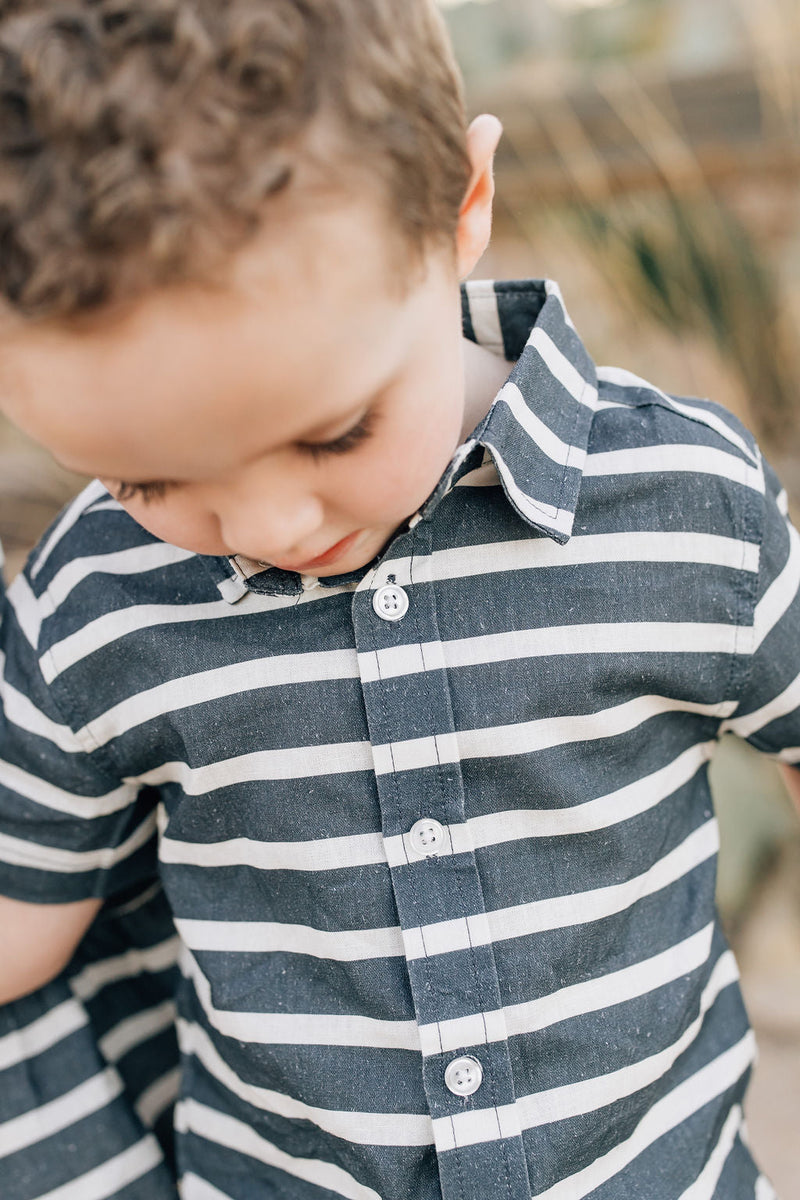 Stripe Linen Button Up Shirt *Online Exclusive*