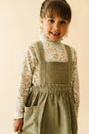 Olive Organic Corduroy Pinafore Dress Set