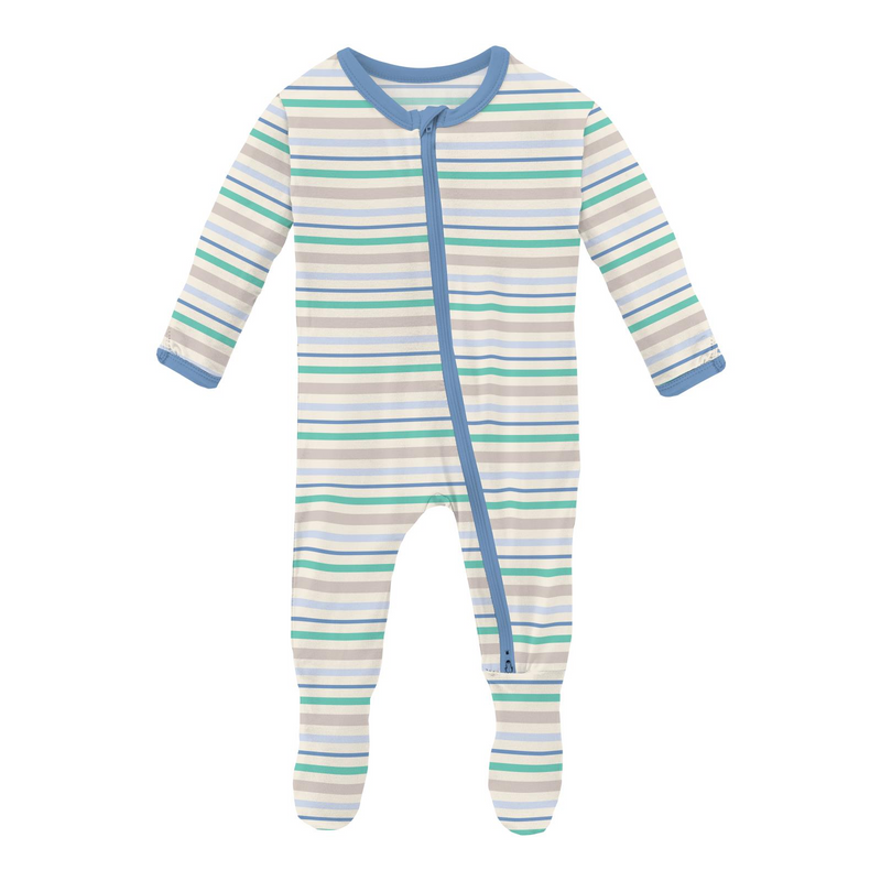 Mythical Stripe 2 Way Zipper Footie