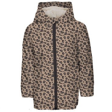 Cheetah Sherpa Lined Rain Coat