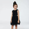 Sleeveless Dress With Tulle Skirt Black