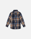 Blue & Brown Plaid Shirt