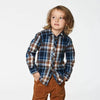 Blue & Brown Plaid Shirt