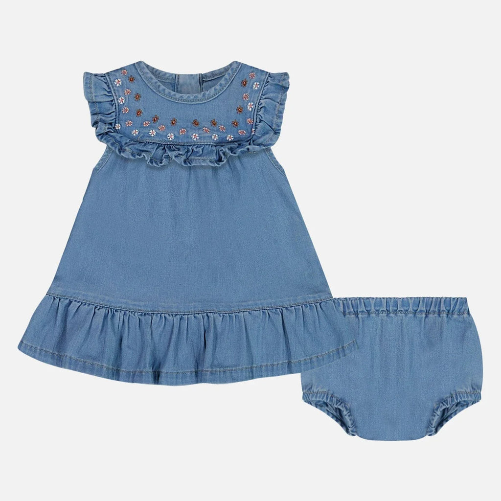 Light Soft Denim Dress & Bloomer Set