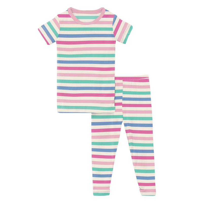 Skip to My Lou Stripe Short Sleeve Pajama Set