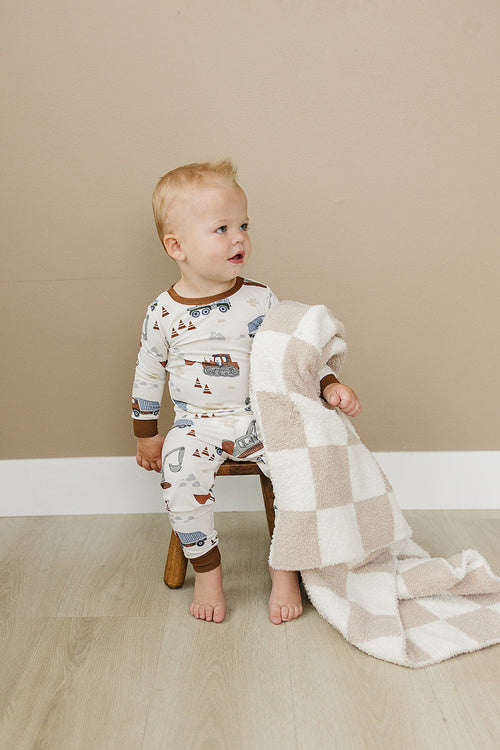 Construction Trucks Ribbed Cozy Set *Online Exclusive*