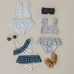 Light Blue Gingham Ruffle Bikini Set *Online Exclusive*