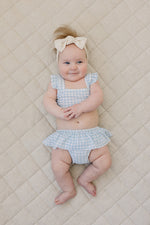 Light Blue Gingham Ruffle Bikini Set *Online Exclusive*