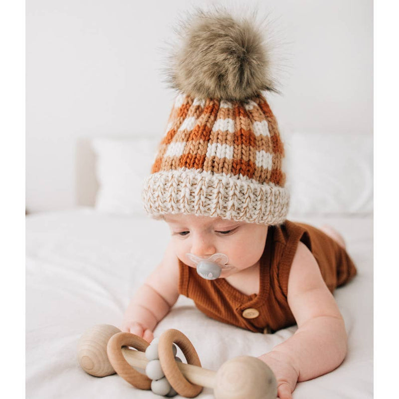 Sienna Buffalo Check Pom Pom Beanie Hat