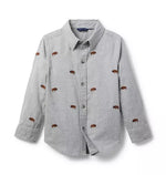 Bison Embroidered Brushed Twill Shirt