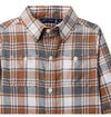 Brown Plaid Brushed Twill Shirt