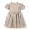 Golden Glow Pleated Dress