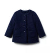 Navy Boucle Coat