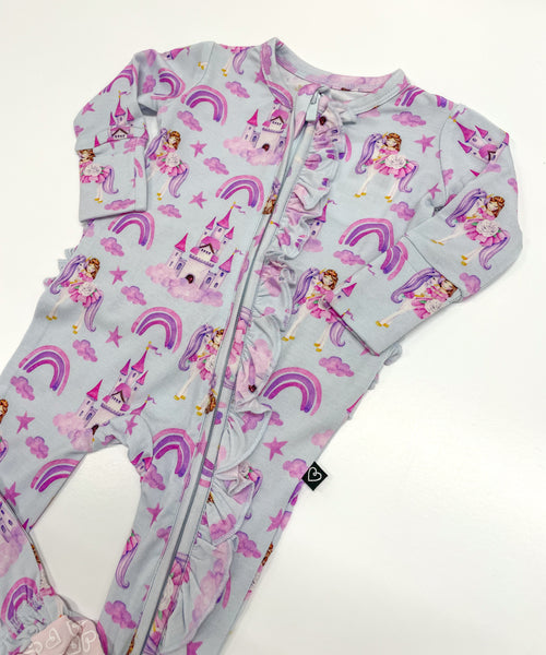 Vivian Ruffled Zippered Footie