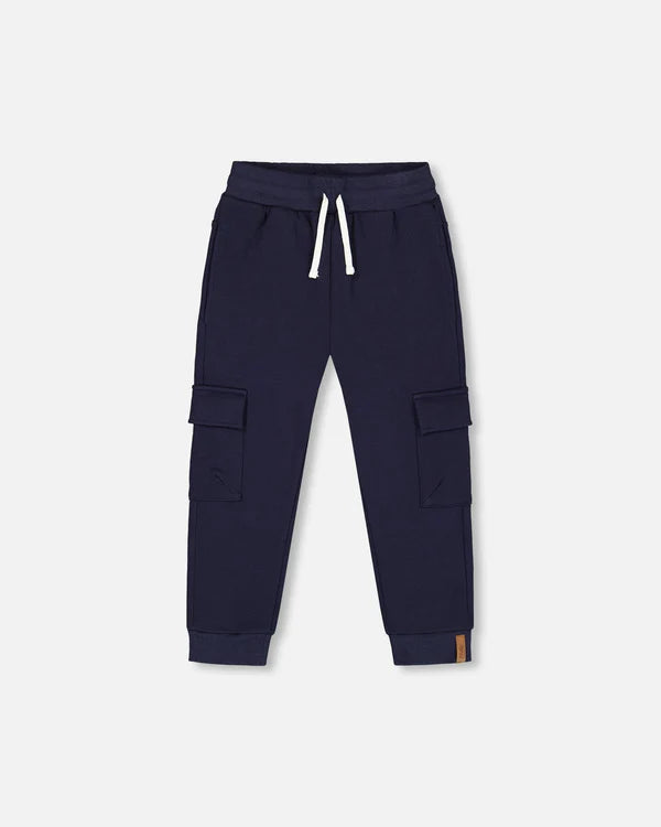 Navy Cargo Sweatpants